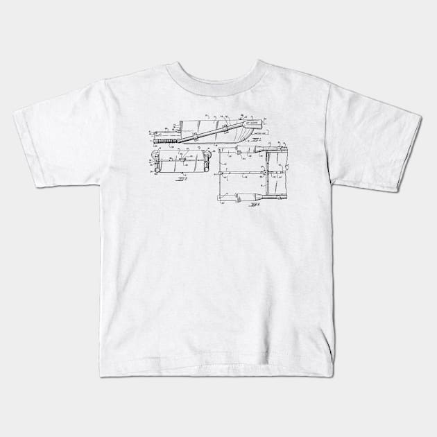 Jet Propelled Boat Vintage Patent Hand Drawing Kids T-Shirt by TheYoungDesigns